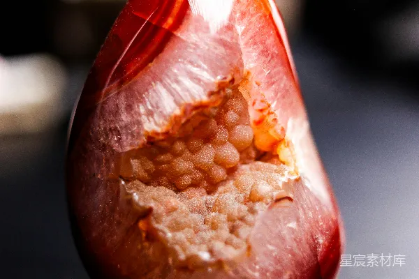 高清摄影 红玛瑙内部结构特写