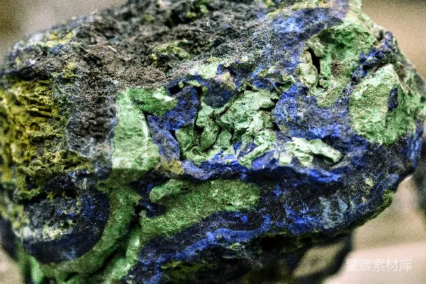 高清摄影 蓝铜矿石