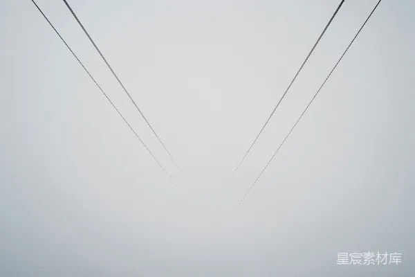 高清摄影 天空中的电线