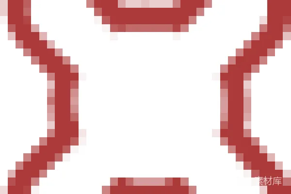 元素素材 红黑像素艺术字母X