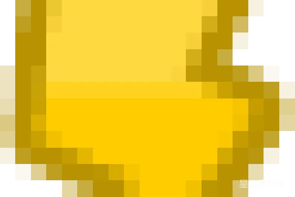 元素素材 黄黑色像素化图形