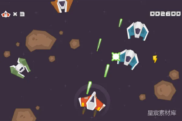 元素素材 宇宙中的战斗：星际战斗机游戏