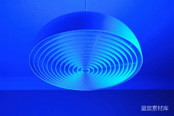 高清摄影 蓝光漩涡吊灯