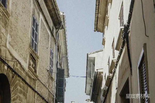 高清摄影 狭窄的欧洲古城街道