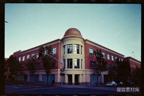 高清摄影 复古城市街角建筑