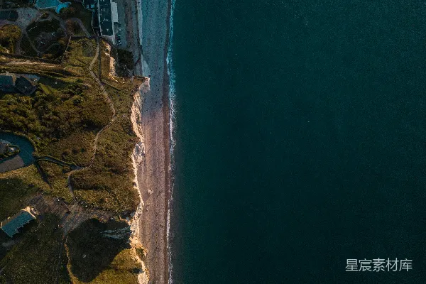 高清摄影 俯瞰海岸线