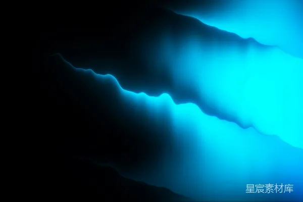 高清摄影 蓝色光芒与黑暗的对比