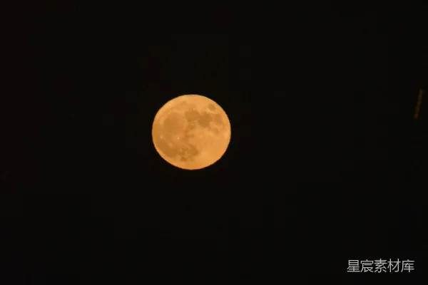 高清摄影 夜空中的金月