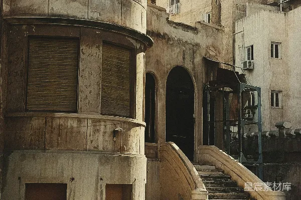高清摄影 废弃的建筑角落