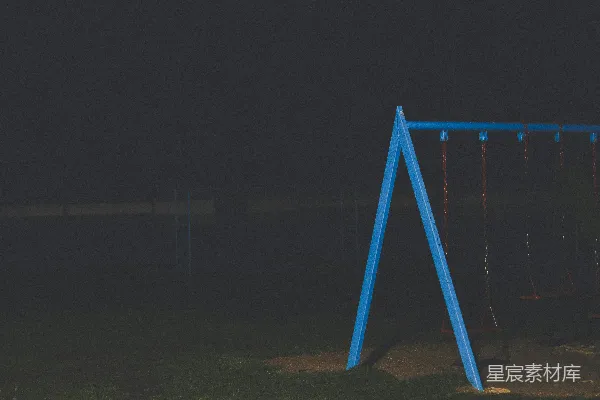 高清摄影 夜晚的秋千架