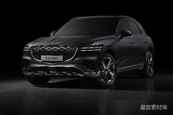 高清摄影 现代豪华SUV：黑色低调之美