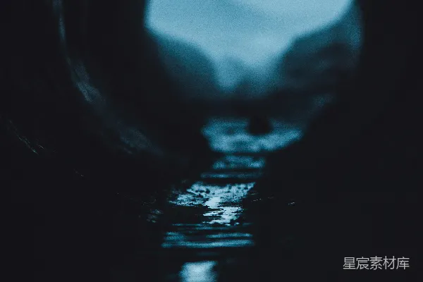 高清摄影 黑暗中的光束
