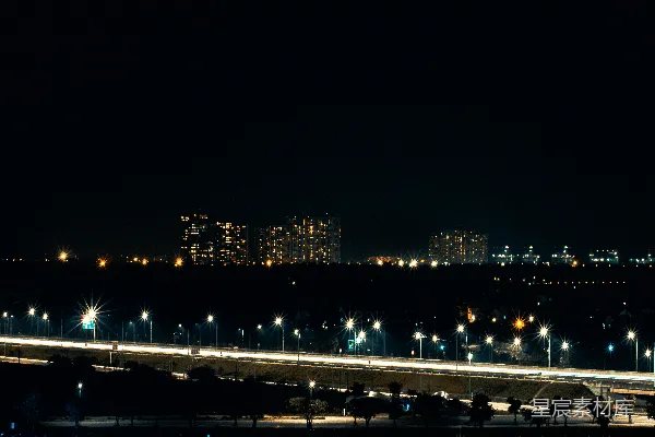 高清摄影 夜幕下的城市霓虹