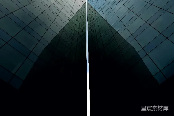 高清摄影 现代都市：摩天大楼与天空中的飞机