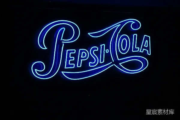 高清摄影 Pepsi-Cola霓虹灯招牌