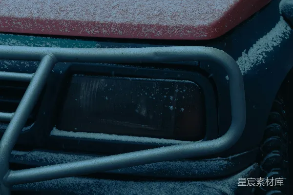 高清摄影 雪中的吉普车