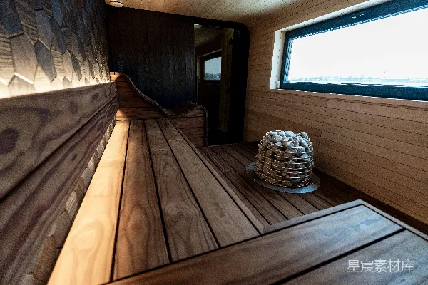 高清摄影 温暖的桑拿室