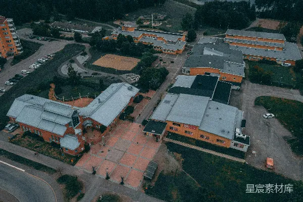 高清摄影 社区中心鸟瞰图
