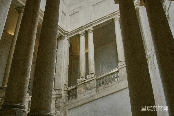 高清摄影 古典建筑的柱廊