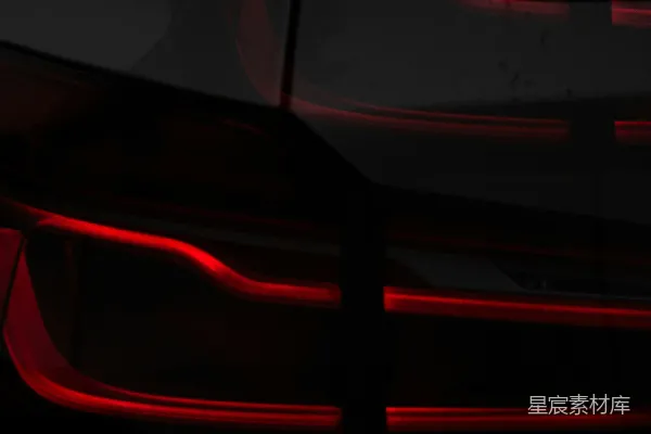 高清摄影 暗夜中的红色车灯