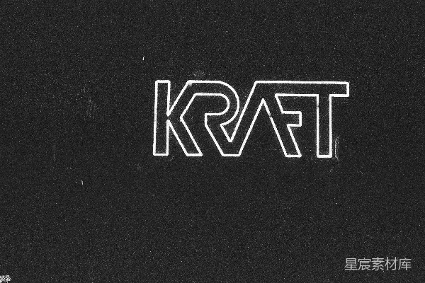 高清摄影 KRAFT黑底白字标识