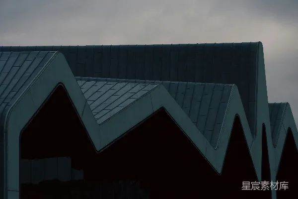 高清摄影 现代建筑的屋顶线条