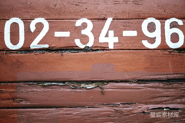 高清摄影 复古木板上的数字标识