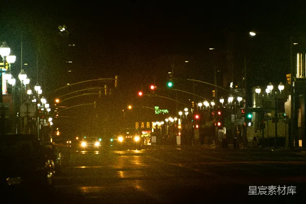 高清摄影 夜色中的城市街景