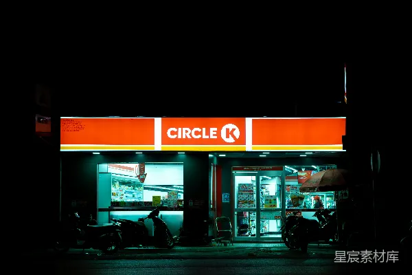 高清摄影 夜幕下的Circle K便利店