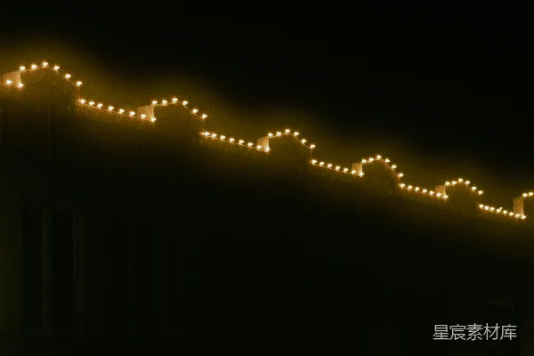 高清摄影 夜幕下的温暖灯饰