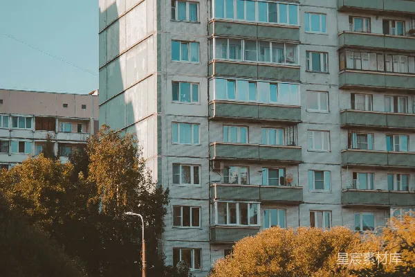 高清摄影 夕阳下的城市建筑