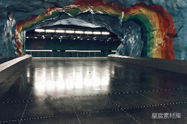高清摄影 斯德哥尔摩地铁艺术站