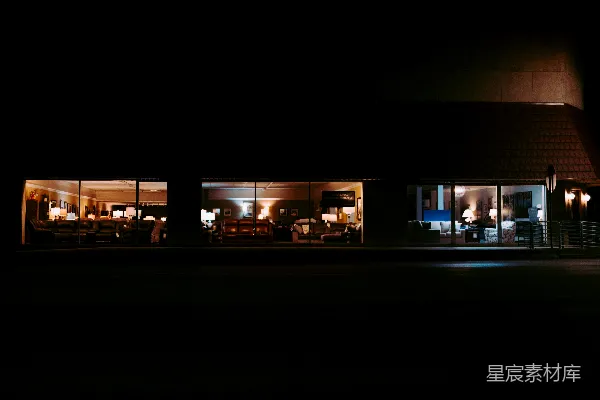 高清摄影 夜幕下的家具店