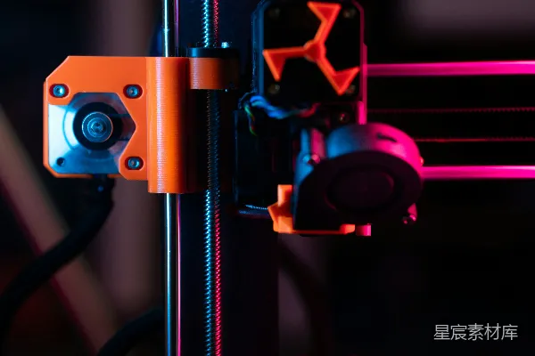 高清摄影 3D打印机的细节特写