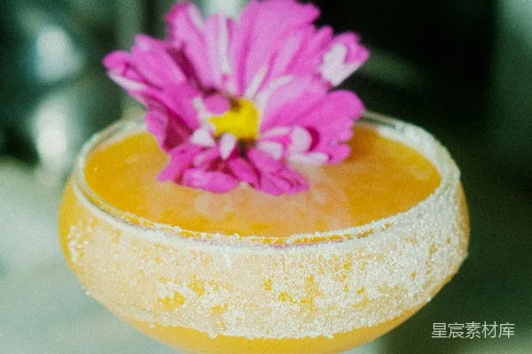高清摄影 芒果玛格丽特鸡尾酒