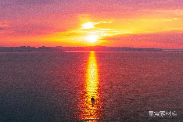 高清摄影 海上的日落