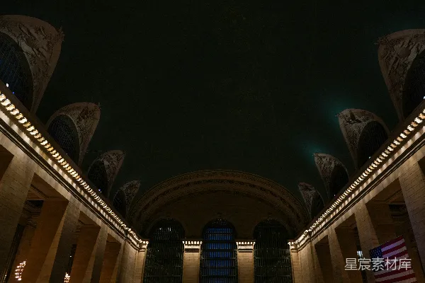 高清摄影 纽约中央车站夜景
