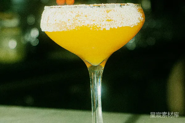 高清摄影 芒果玛格丽特鸡尾酒