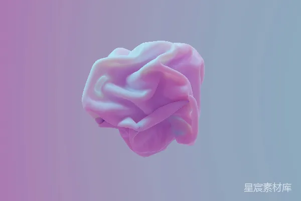 高清摄影 粉色褶皱的球体
