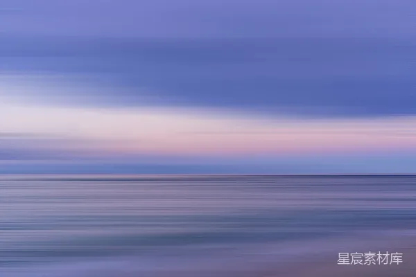 高清摄影 梦幻紫蓝渐变海景