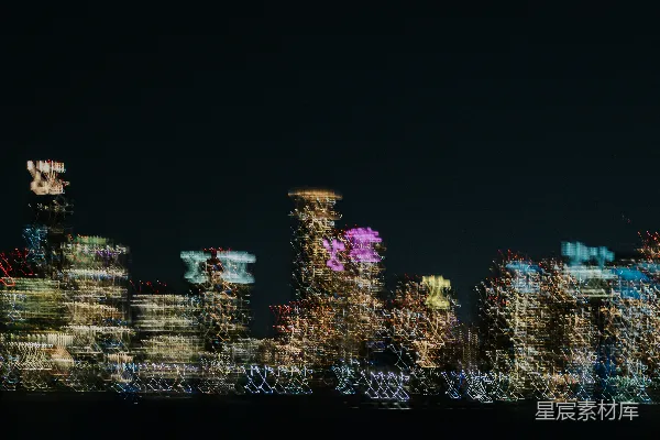 高清摄影 光绘城市夜景