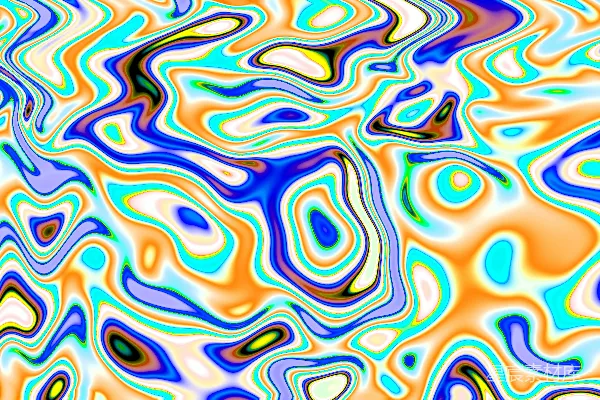 高清摄影 迷幻色彩波浪纹理