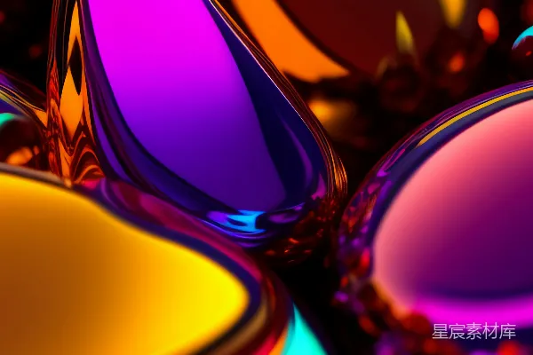 高清摄影 梦幻色彩的玻璃球