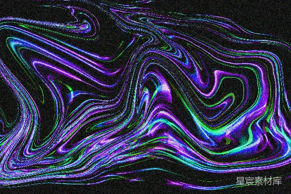 高清摄影 霓虹流动的波浪