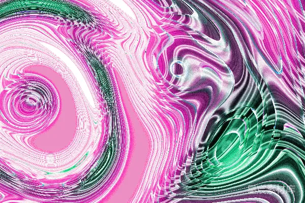 高清摄影 动感螺旋：粉色与绿色的梦幻漩涡