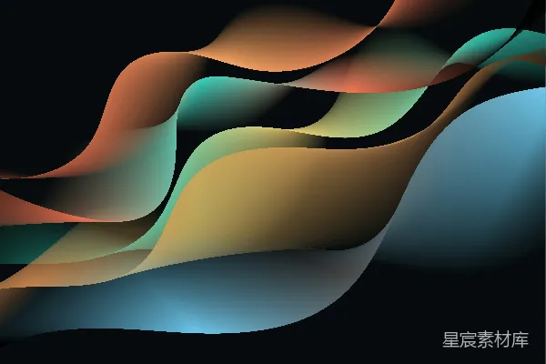 高清摄影 流动的色彩波浪