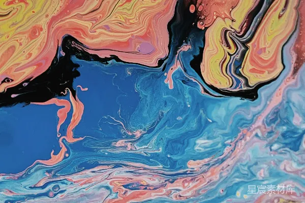 高清摄影 色彩流动的抽象画