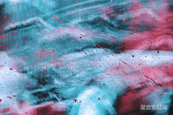 高清摄影 色彩爆炸：蓝色与红色的碰撞