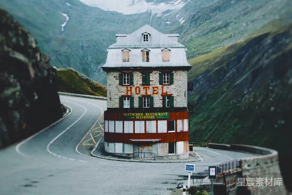 高清摄影 阿尔卑斯山上的酒店