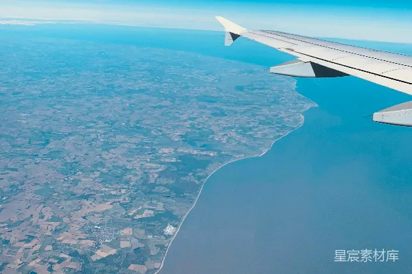 高清摄影 空中俯瞰海岸线